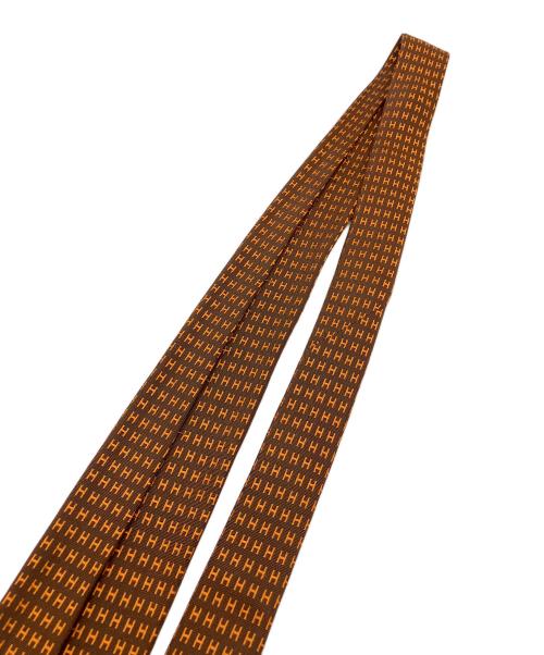 HERMES（エルメス）HERMES (エルメス) ネクタイ ブラウン サイズ:FREEの古着・服飾アイテム
