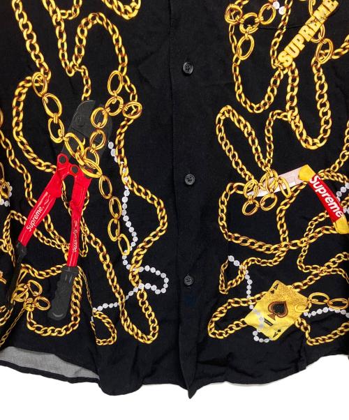 SUPREME（シュプリーム）SUPREME (シュプリーム) Chains Rayon S/S Shirt　20AW半袖シャツ ブラック サイズ:Lの古着・服飾アイテム