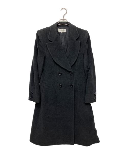 Yves Saint Laurent（イヴサンローラン）Yves Saint Laurent (イヴサンローラン) NTA61-165　ダブルチェスターロングコ－ト グレー サイズ:36の古着・服飾アイテム