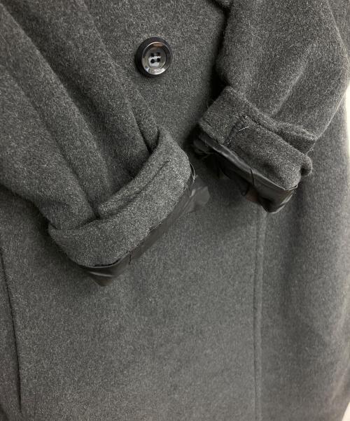 Yves Saint Laurent（イヴサンローラン）Yves Saint Laurent (イヴサンローラン) NTA61-165　ダブルチェスターロングコ－ト グレー サイズ:36の古着・服飾アイテム
