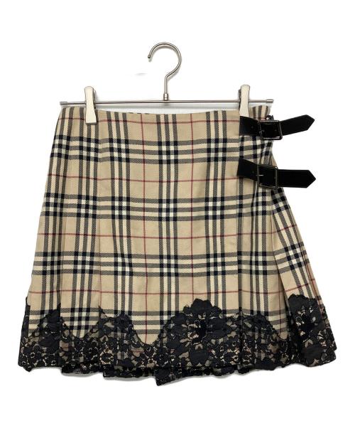 BURBERRY LONDON（バーバリーロンドン）BURBERRY LONDON (バーバリーロンドン) ノバチェックラップスカート ベージュ サイズ:Sの古着・服飾アイテム