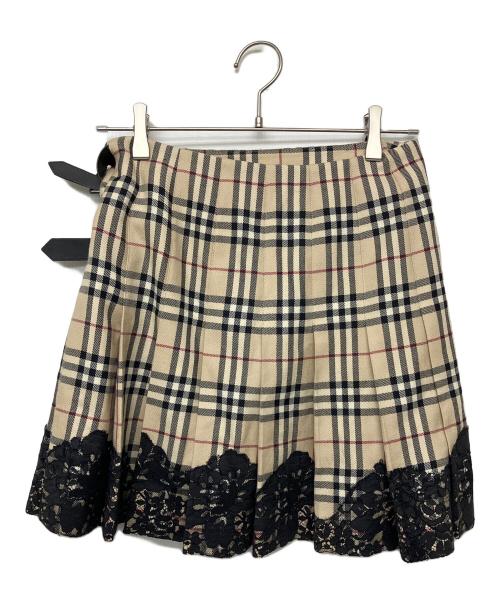 BURBERRY LONDON（バーバリーロンドン）BURBERRY LONDON (バーバリーロンドン) ノバチェックラップスカート ベージュ サイズ:Sの古着・服飾アイテム