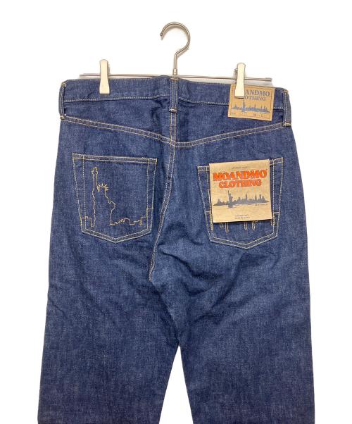 MOANDMO CLOTHING（モーアンドモークロージング）MOANDMO CLOTHING (モーアンドモークロージング) 7834211202　自由の女神　デニムパンツ インディゴ サイズ:W32×L32 未使用品の古着・服飾アイテム