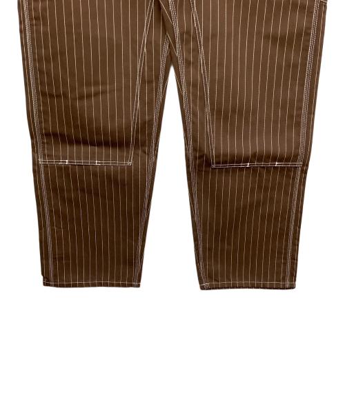 MOANDMO CLOTHING（モーアンドモークロージング）MOANDMO CLOTHING (モーアンドモークロージング) 7834210202　ダブルストライプパンツ ブラウン サイズ:S 未使用品の古着・服飾アイテム