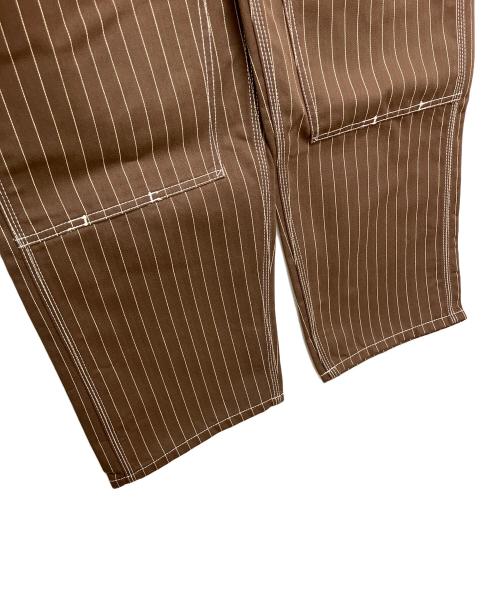 MOANDMO CLOTHING（モーアンドモークロージング）MOANDMO CLOTHING (モーアンドモークロージング) 7834210202　ダブルストライプパンツ ブラウン サイズ:S 未使用品の古着・服飾アイテム