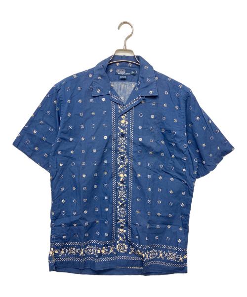 POLO RALPH LAUREN（ポロ・ラルフローレン）POLO RALPH LAUREN (ポロ・ラルフローレン) CLAYTON　バンダナ柄　半袖シャツ ネイビー サイズ:Mの古着・服飾アイテム