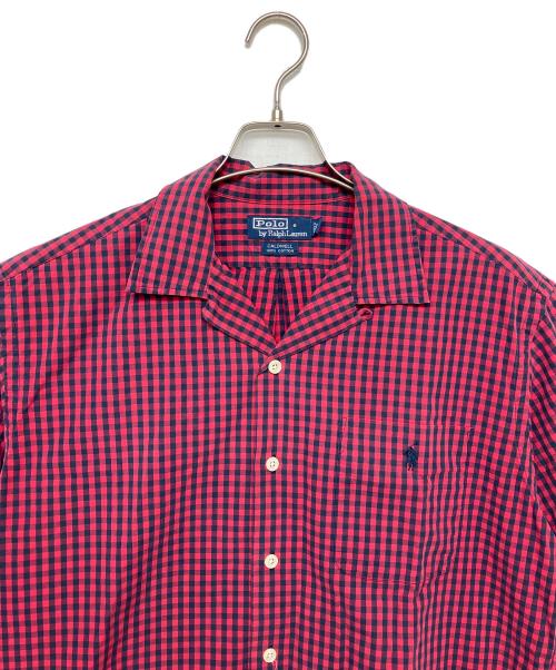 POLO RALPH LAUREN（ポロ・ラルフローレン）POLO RALPH LAUREN (ポロ・ラルフローレン) CALDWELL　ギンガムチェック　半袖シャツ レッド サイズ:Mの古着・服飾アイテム