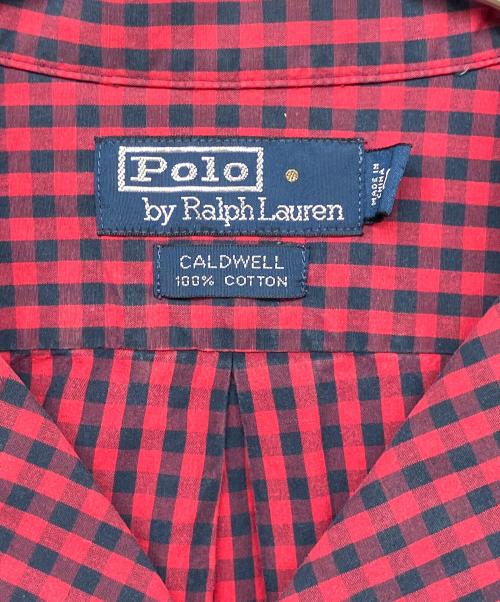 POLO RALPH LAUREN（ポロ・ラルフローレン）POLO RALPH LAUREN (ポロ・ラルフローレン) CALDWELL　ギンガムチェック　半袖シャツ レッド サイズ:Mの古着・服飾アイテム