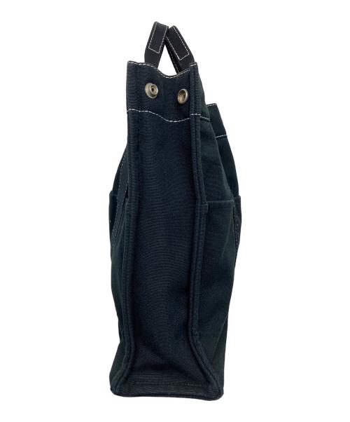 HERMES（エルメス）HERMES (エルメス) ドーヴィルMM キャンバストートバッグ ブラックの古着・服飾アイテム