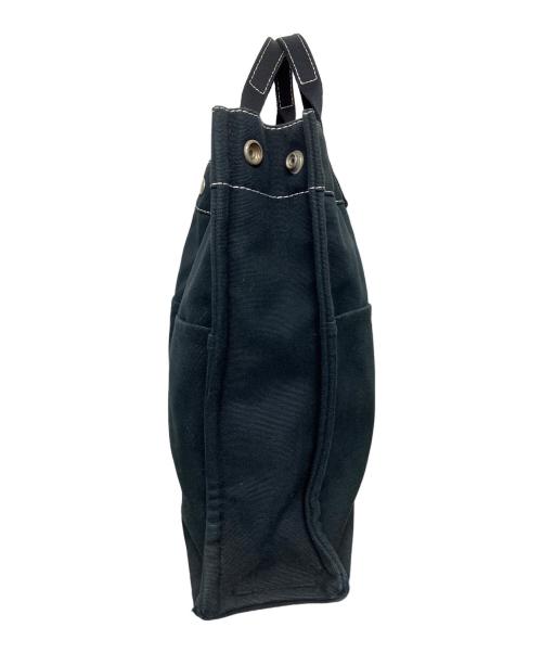 HERMES（エルメス）HERMES (エルメス) ドーヴィルMM キャンバストートバッグ ブラックの古着・服飾アイテム