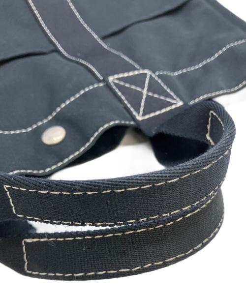 HERMES（エルメス）HERMES (エルメス) ドーヴィルMM キャンバストートバッグ ブラックの古着・服飾アイテム