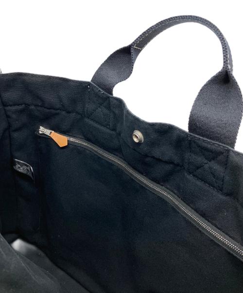 HERMES（エルメス）HERMES (エルメス) ドーヴィルMM キャンバストートバッグ ブラックの古着・服飾アイテム