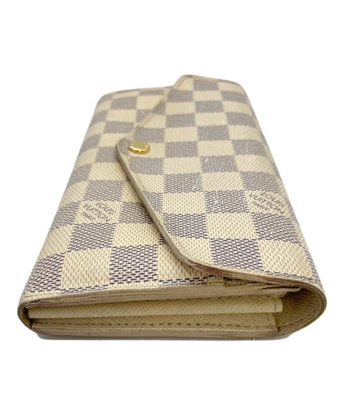 LOUIS VUITTON（ルイ ヴィトン）LOUIS VUITTON (ルイ ヴィトン) ダミエ アズールキャンバス 長財布 ベージュの古着・服飾アイテム