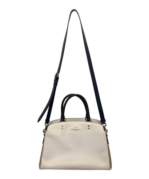 COACH（コーチ）COACH (コーチ) 91162　2WAYバッグ ホワイト×アイボリーの古着・服飾アイテム