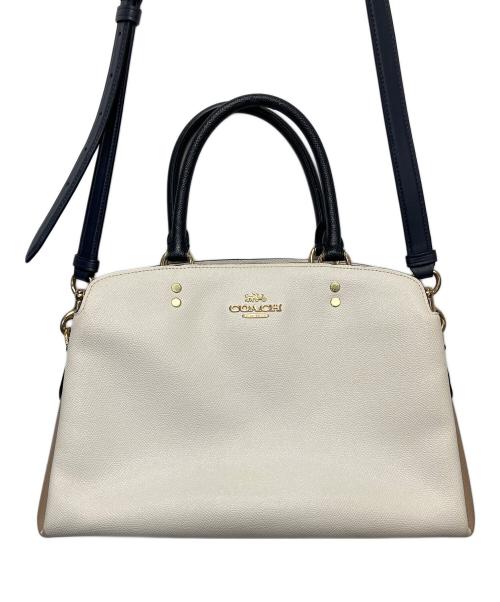 COACH（コーチ）COACH (コーチ) 91162　2WAYバッグ ホワイト×アイボリーの古着・服飾アイテム