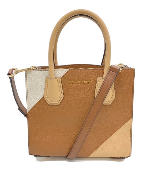 MICHAEL KORS（マイケルコース）MICHAEL KORS (マイケルコース) 30S9gm9m6t 2WAYバッグ ブラウン×アイボリーの古着・服飾アイテム