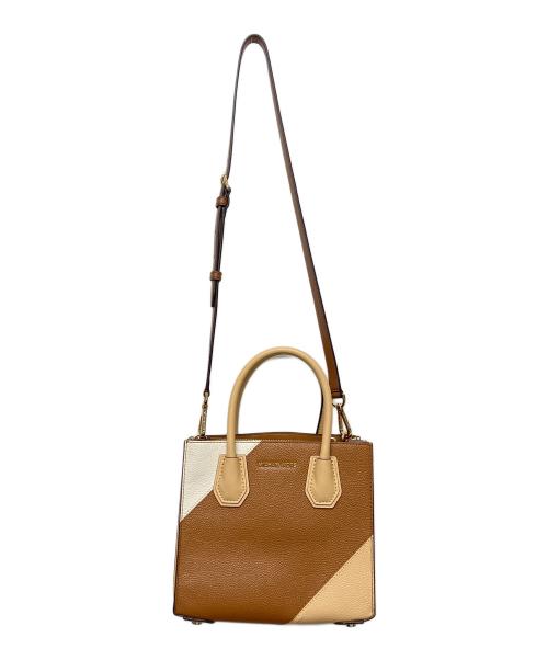 MICHAEL KORS（マイケルコース）MICHAEL KORS (マイケルコース) 30S9gm9m6t 2WAYバッグ ブラウン×アイボリーの古着・服飾アイテム