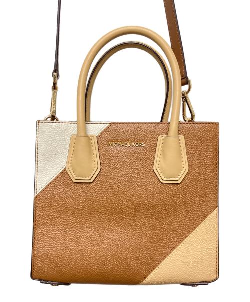 MICHAEL KORS（マイケルコース）MICHAEL KORS (マイケルコース) 30S9gm9m6t 2WAYバッグ ブラウン×アイボリーの古着・服飾アイテム