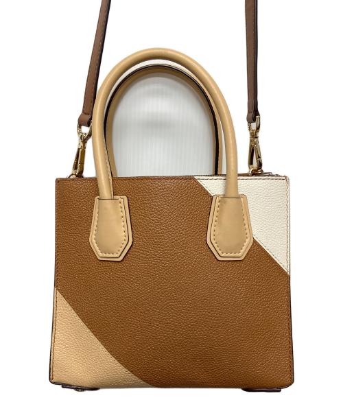 MICHAEL KORS（マイケルコース）MICHAEL KORS (マイケルコース) 30S9gm9m6t 2WAYバッグ ブラウン×アイボリーの古着・服飾アイテム