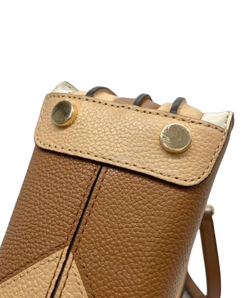 MICHAEL KORS（マイケルコース）MICHAEL KORS (マイケルコース) 30S9gm9m6t 2WAYバッグ ブラウン×アイボリーの古着・服飾アイテム