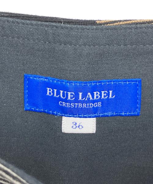 BLUE LABEL CRESTBRIDGE（ブルーレーベルクレストブリッジ）BLUE LABEL CRESTBRIDGE (ブルーレーベルクレストブリッジ) チェックスカート ブラウン×ブラック サイズ:36の古着・服飾アイテム