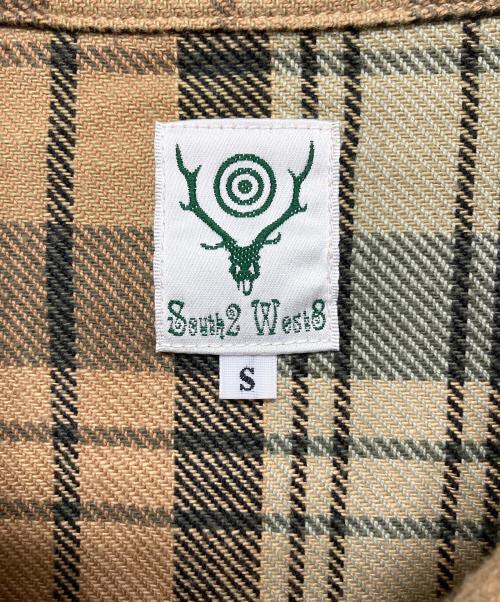 South2 West8（サウスツー ウエストエイト）south2 west8 (サウスツー ウエストエイト) HM874 チェックシャツ ブラウン サイズ:Sの古着・服飾アイテム