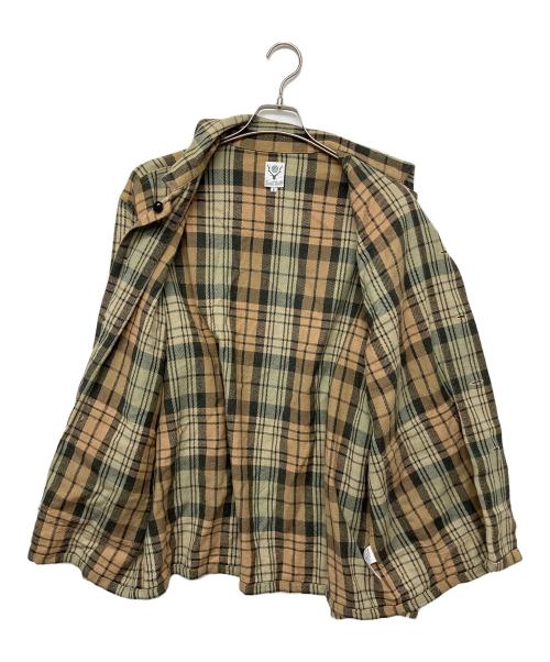 South2 West8（サウスツー ウエストエイト）south2 west8 (サウスツー ウエストエイト) HM874 チェックシャツ ブラウン サイズ:Sの古着・服飾アイテム