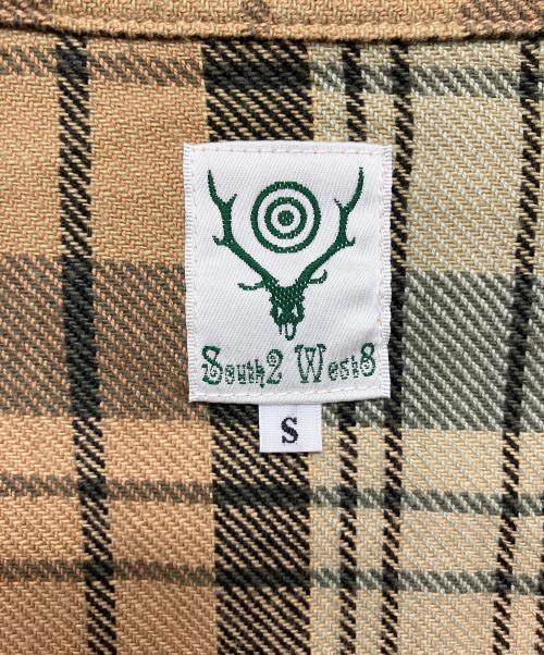 South2 West8（サウスツー ウエストエイト）south2 west8 (サウスツー ウエストエイト) HM874 チェックシャツ ブラウン サイズ:Sの古着・服飾アイテム