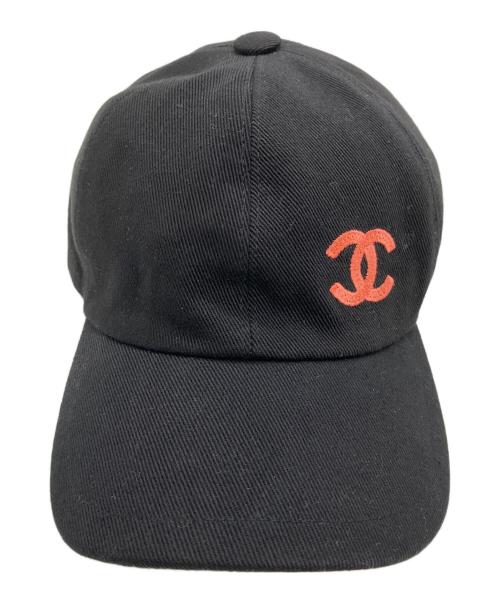 CHANEL（シャネル）CHANEL (シャネル) ココマークベースボールキャップ ブラックの古着・服飾アイテム