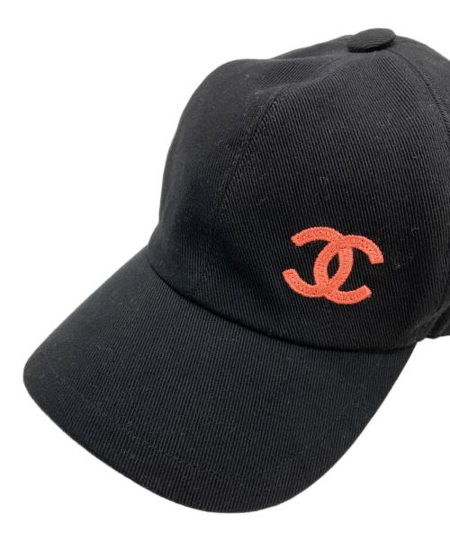 CHANEL（シャネル）CHANEL (シャネル) ココマークベースボールキャップ ブラックの古着・服飾アイテム