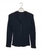 Ameriアメリ）の古着「UND PIN TUCK LACE LIKE KNIT TOP」｜ブラック