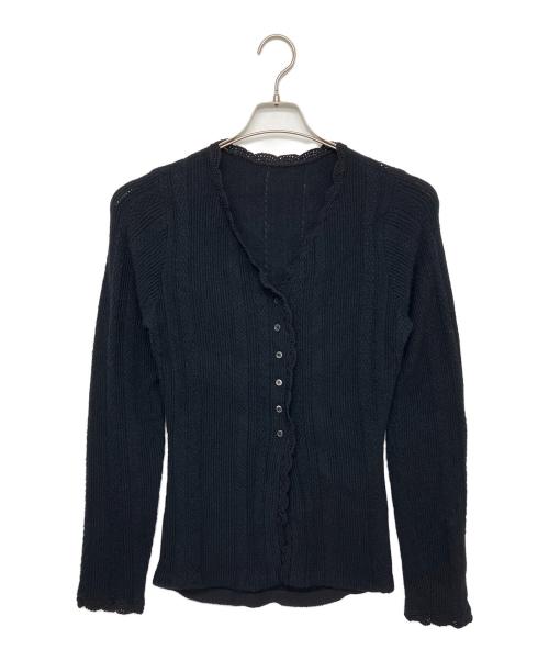 Ameri（アメリ）Ameri (アメリ) UND PIN TUCK LACE LIKE KNIT TOP ブラック サイズ:FREEの古着・服飾アイテム