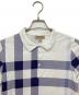 BURBERRY (バーバリー) ポロシャツ ホワイト×パープル サイズ:M：10000円
