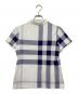中古・古着 BURBERRY (バーバリー) ポロシャツ ホワイト×パープル サイズ:M：10000円