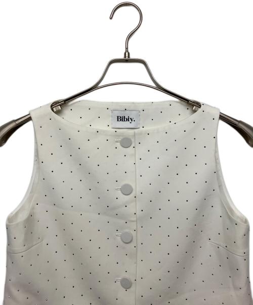 Bibiy.（ビビィ）Bibiy. (ビビィ) B40-JK026WHF　JEWEL VEST ホワイト サイズ:FREEの古着・服飾アイテム