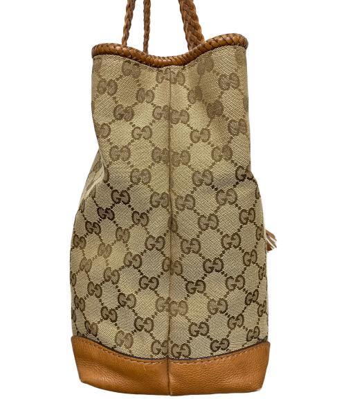 GUCCI（グッチ）GUCCI (グッチ) GGキャンバス　マラケシュトート ベージュの古着・服飾アイテム
