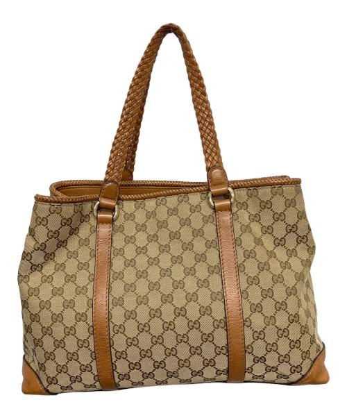 GUCCI（グッチ）GUCCI (グッチ) GGキャンバス　マラケシュトート ベージュの古着・服飾アイテム