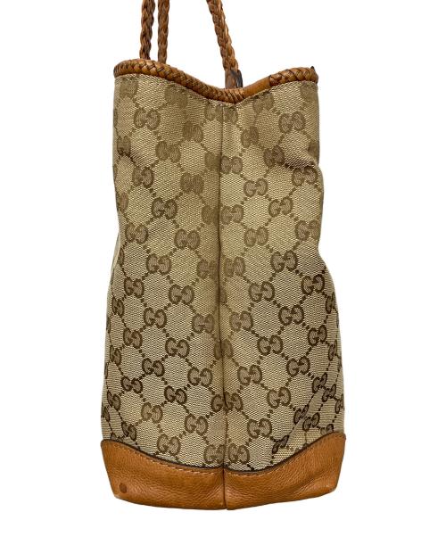GUCCI（グッチ）GUCCI (グッチ) GGキャンバス　マラケシュトート ベージュの古着・服飾アイテム