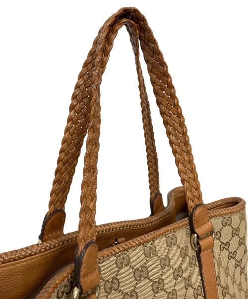 GUCCI（グッチ）GUCCI (グッチ) GGキャンバス　マラケシュトート ベージュの古着・服飾アイテム