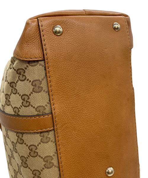 GUCCI（グッチ）GUCCI (グッチ) GGキャンバス　マラケシュトート ベージュの古着・服飾アイテム