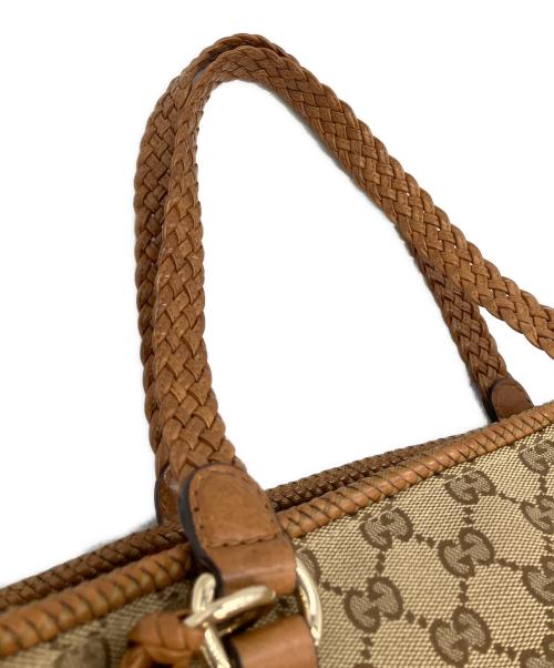 GUCCI（グッチ）GUCCI (グッチ) GGキャンバス　マラケシュトート ベージュの古着・服飾アイテム