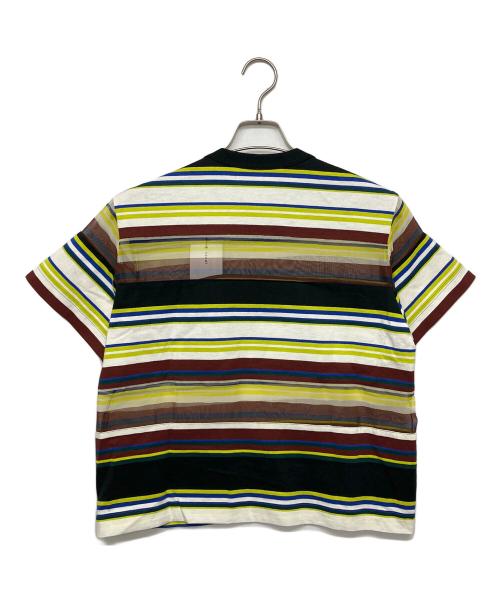 sacai（サカイ）sacai (サカイ) ストライプ コットンジャージ Tシャツ ブラック サイズ:L 未使用品の古着・服飾アイテム