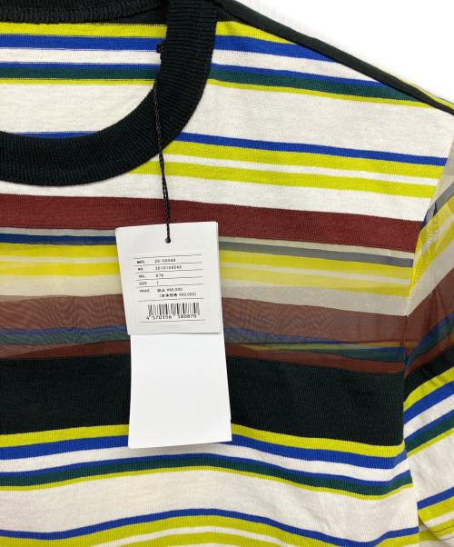 sacai（サカイ）sacai (サカイ) ストライプ コットンジャージ Tシャツ ブラック サイズ:L 未使用品の古着・服飾アイテム