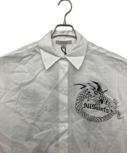 ALL SAINTS（オールセインツ）ALL SAINTS (オールセインツ) W075-PE-10-192　長袖シャツ ホワイト サイズ:UK6の古着・服飾アイテム