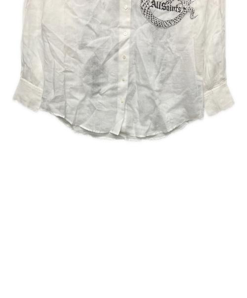 ALL SAINTS（オールセインツ）ALL SAINTS (オールセインツ) W075-PE-10-192　長袖シャツ ホワイト サイズ:UK6の古着・服飾アイテム