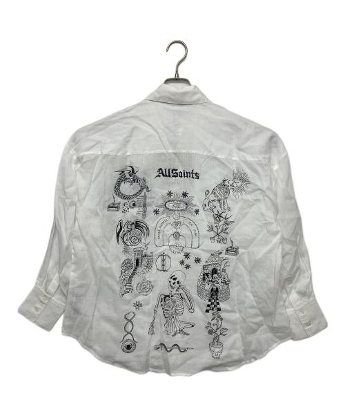 ALL SAINTS（オールセインツ）ALL SAINTS (オールセインツ) W075-PE-10-192　長袖シャツ ホワイト サイズ:UK6の古着・服飾アイテム