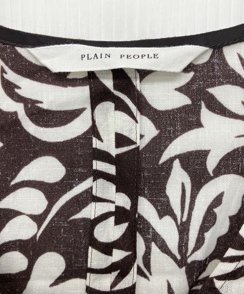 PLAIN PEOPLE（プレインピープル）PLAIN PEOPLE (プレインピープル) ボタニカルプリントドルマンワンピース ブラウン サイズ:２の古着・服飾アイテム