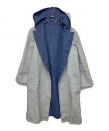 MaxMara（マックスマーラ）の古着「10110151-36-01　CUCITO A MANO　リバーシブルコート」｜グレー×ブルー
