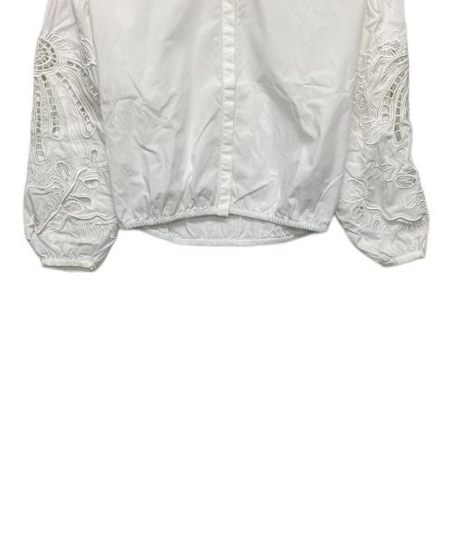DOROTHEE SCHUMACHER（ドロシーシューマッハ）DOROTHEE SCHUMACHER (ドロシーシューマッハ) EMBROIDERED BEAUTY blouse ホワイト サイズ:1 未使用品の古着・服飾アイテム