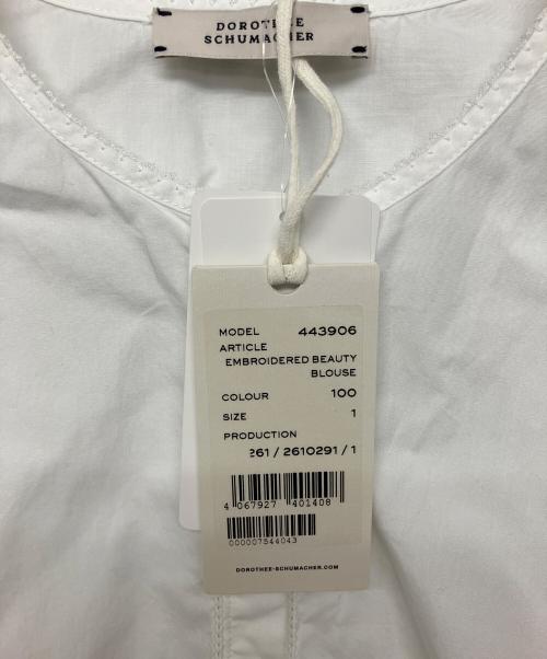 DOROTHEE SCHUMACHER（ドロシーシューマッハ）DOROTHEE SCHUMACHER (ドロシーシューマッハ) EMBROIDERED BEAUTY blouse ホワイト サイズ:1 未使用品の古着・服飾アイテム